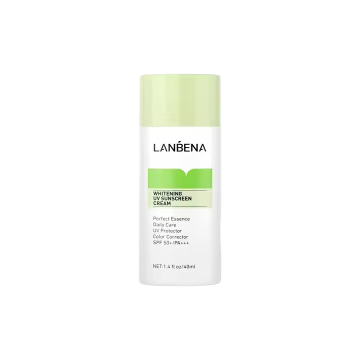 LANBENA Crema Sol Filtrado Verde Blanqueador SPF50+/PA+++ Nutritivo Anti-Arrugas para Cuidado Facial Diario 40ml - 1