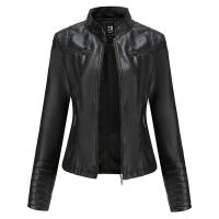 Chaqueta de cuero de imitación para mujer, abrigo de motociclista de moda, ropa de primavera y otoño - details 12