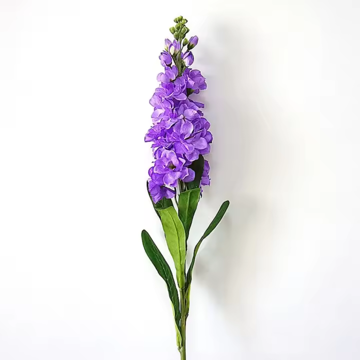 Rama de seda de jacinto artificial, rama de flor violeta grande de 80cm para novia - 1