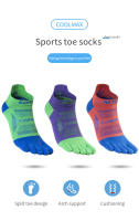 Calcetines Deportivos Unisex AONIJIE con Cinco Punños Diseño Bajo y Athletico para Carrera de Maratón Entrenamiento y Uso Diario - details 1
