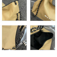 Bolso nuevo para mujer, bandolera de un solo hombro, gran capacidad, clase de estudiante universitario, bolso de mano de lona negro versátil informal - details 14