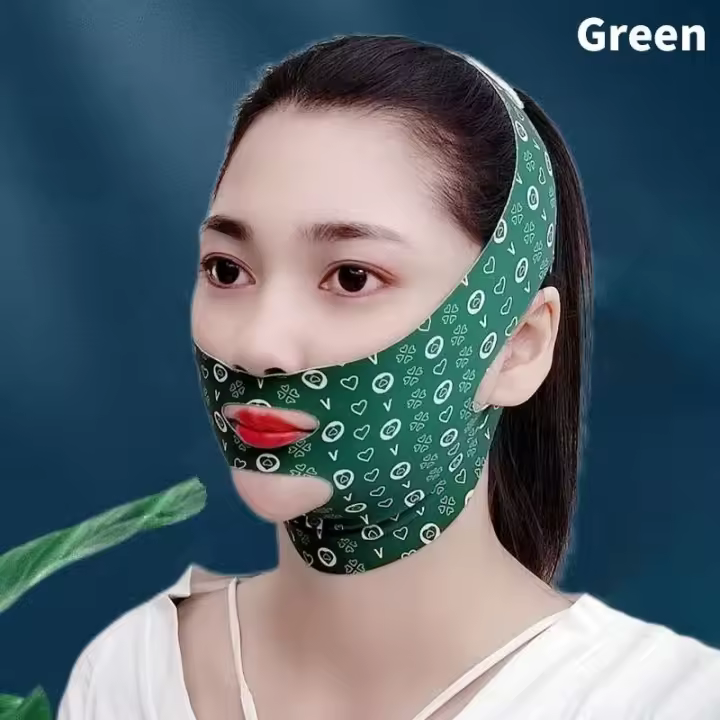 Vendido Facial adelgazante con forma de estiramiento facial para dormir, moldeador en V, relación, reduce la amapola, banda de masa, 1 x - 1
