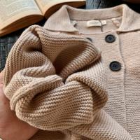 Ropa de punto para niños pequeños, suéter y pantalones de Color sólido, conjuntos de ropa de bebé, 2 piezas, Primavera - details 5