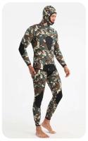Traje de neopreno de 3MM para buceo, conjunto de 2 piezas de camuflaje para hombre, pesca submarina, mantiene el calor, surfistas, traje de buceo de cloropreno - details 11