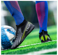 Zapatos de fútbol de marca para hombre, botas de fútbol de tobillo alto Unisex para exteriores, zapatillas cómodas de entrenamiento deportivo de fútbol sala FG/TF - details 28