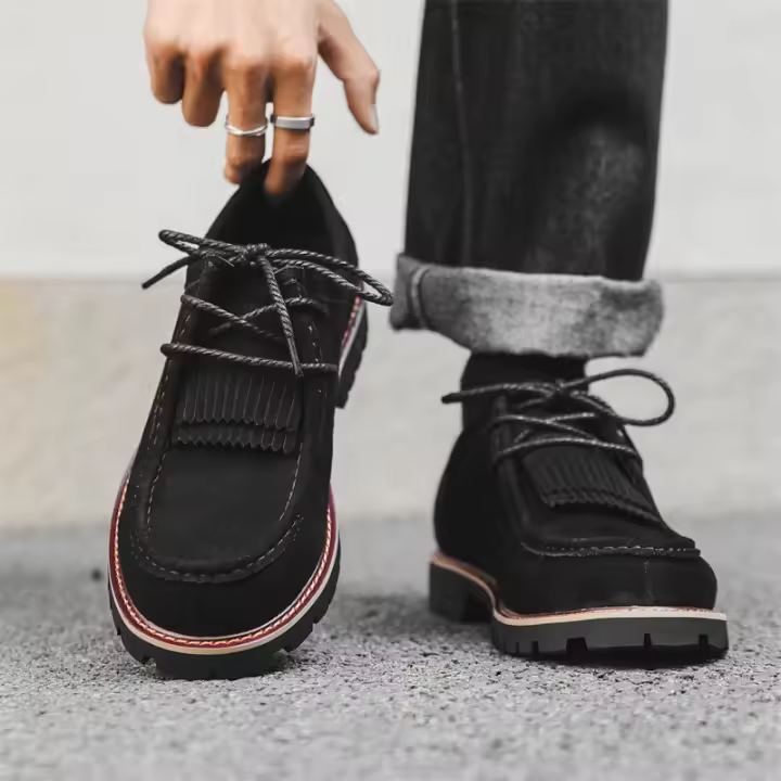 Nuevos zapatos casuales de cuero anti-terciopelo que aumentan los zapatos bajos - 1