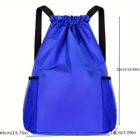 Mochila deportiva MARKROYAL con cordón - Ligera, plegable, Oxford, con correas de hombro ajustables, gran capacidad y bolsillos laterales de malla para viajes, gimnasio, baloncesto y desplazamientos diarios, mochila diaria |   mochila deportiva |   Cierre - details 5