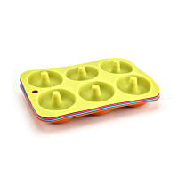 Molde de silicona antiadherente para hornear Donuts, herramienta de confitería para rosquillas de 6 cavidades, apta para lavavajillas, forma perfecta - details 6