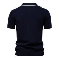 Polo de malla a rayas para hombre, para tela transpirable de alta calidad, Polos informales elegantes para hombre - details 2