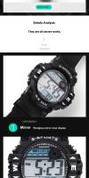 SHUNWAY Reloj electrónico deportivo para niños y adolescentes, despertador, sincronización multifuncional, reloj universal para hombres y mujeres - details 5