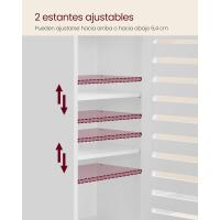 Armario de Baño de Alto Estilo Independiente con 3 Compartimentos Abiertos y 2 Estantes Ajustables - details 7