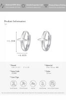 Pendientes de Estrella de Plata Pura S999 ArgentFlow Sin Alergias, Moda para Mujeres, Regalo Perfecto - details 2