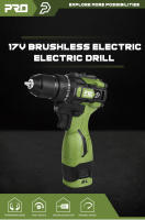 Mini Taladro Eléctrico sin Escobillas 17V PROSTORMER 55NM Fuente de Alimentación de Batería Li-ion 5pcs Bit Power Taladro de Pared Cordless - details 0