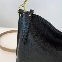 Bolso tote de cuero genuino de grano superior para mujer - Bolso convertible de hombro y bandolera |   Diseño minimalista y elegante, bolso premium para desplazamientos diarios, trabajo y viajes |   Transporte multidireccional: mano, hombro, muñeca |   Al - details 24