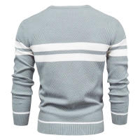 Nueva Suéter De Otoño Para Hombre Con Cuello Redondo Y Mangas Largas Patchwork Caliente Y Delgado Moda Casual Ropa De Hombre - details 3