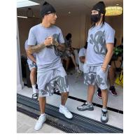 Conjunto de camiseta y pantalones cortos de hip hop para hombre Syna World Drill Summer Tracksuits - details 2