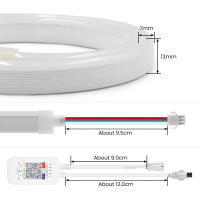 GAHADA Tela LED RGB IC Moderna Control Remoto de 24 Botones Impermeable Color de Sueño Addressable - details 14