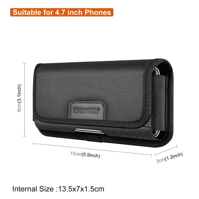 Bolsa de nailon para teléfono de 4,7-6,8 pulgadas, Clip para cinturón multifunción para teléfono móvil, funda para transporte, riñonera para iPhone, Samsung, teléfonos inteligentes - 1