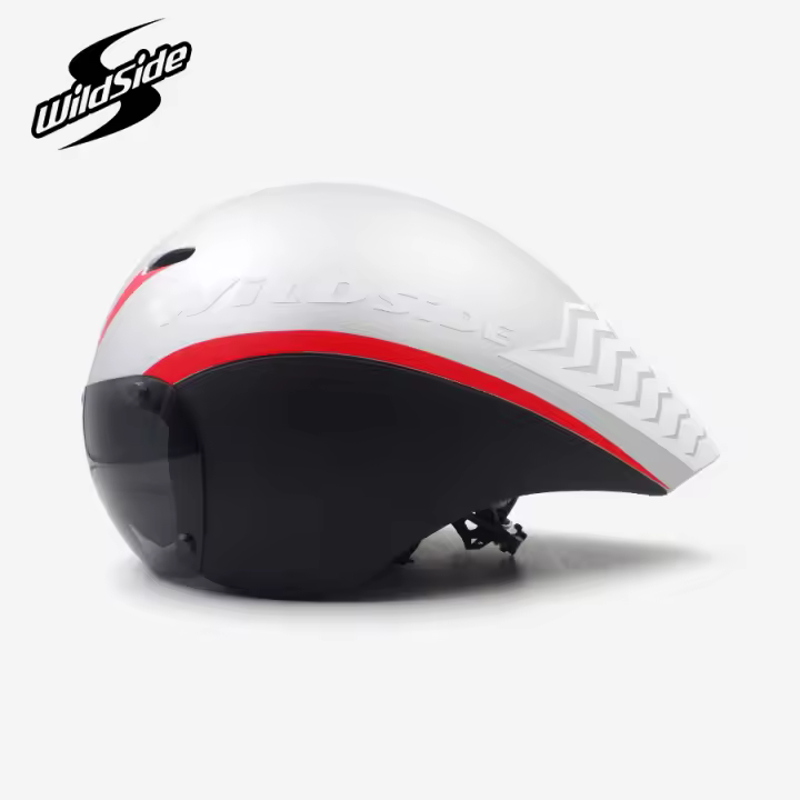 Race tt-Casco de Ciclismo para hombre y mujer, accesorio de protección con lentes para triatlón, bicicleta de carretera - 1