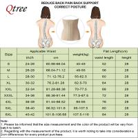 Qtree-vestido adelgazante para mujer, cinturón de entrenamiento de cintura, faja moldeadora de vientre, moldeador de cuerpo, correas de compresión de grasa, corsé con gancho firme - details 1