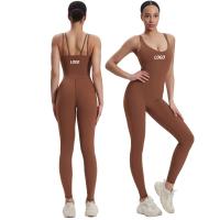 Mono deportivo de yoga con tirantes, ropa deportiva de una pieza, mallas largas, ropa deportiva personalizada para fitness - details 0