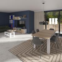 Mesa de Central Elevable Mesa Auxiliar Modelo LYA Acabado en Blanco Artik y Cemento - details 11