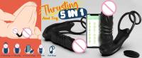 Vibrador Dual de Silicona Control APP Masaje Prostatal para Hombres Forma de Plug Dildo - details 1