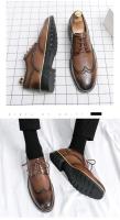 Zapatos Oxford hechos a mano para hombre Zapatos de vestir de cuero gris para hombre Zapatos formales de negocios clásicos para hombres - details 7