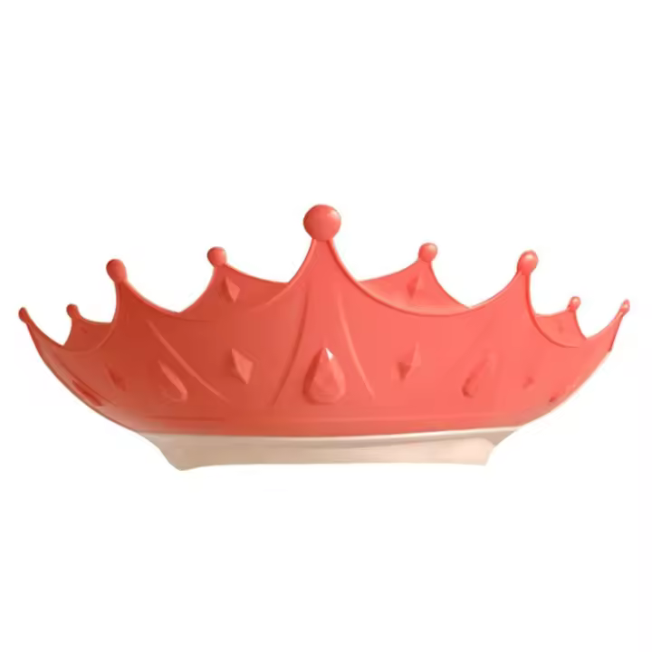 Gorro de ducha con forma de corona para niños, gorro de baño para evitar que el agua entre en la oreja, gorro de champú, protector para lavar el cabello - 1