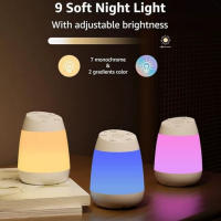 Musica dormir bebe para casa multifunción Portátil Luz nocturna maquina de ruido blanco - details 0