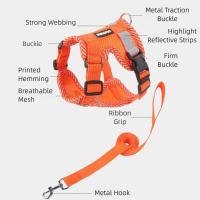Conjunto de arnés ajustable para perro con cuerda de tracción, chaqueta a prueba de Escape, arnés, correa reflectante, collares para perros multicolor, conjunto de correa - details 2