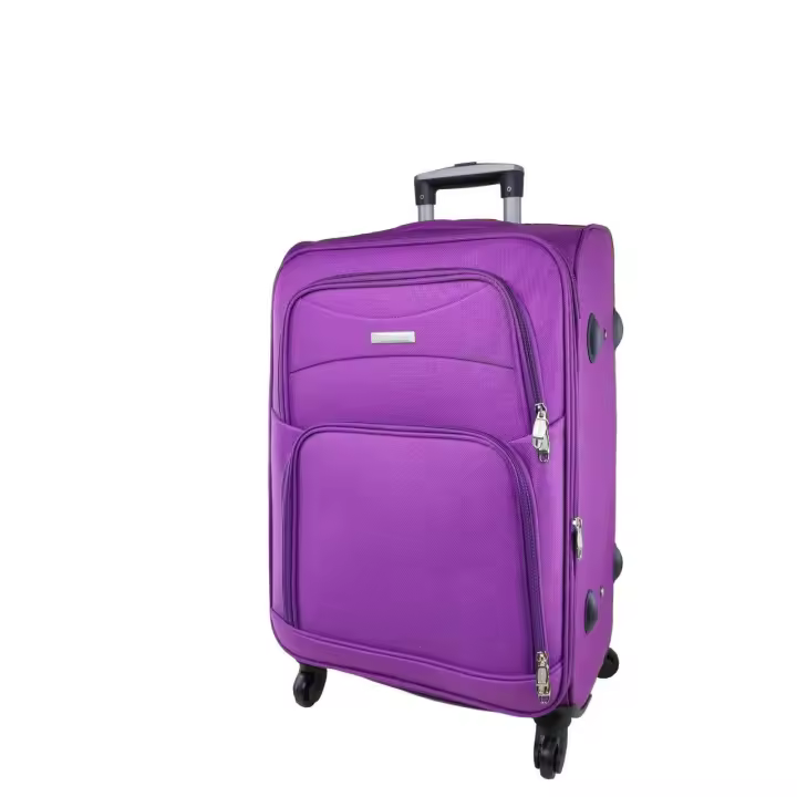 Maleta de Lona con 4 ruedas 360 °   y Código de Seguridad. ¡Equipaje ideal para Viajes en cortos y largos en avión! Color MORADO - 1