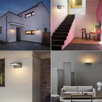 Lámpara LED de Pared de 24W para Exterior Interior IP65, Luz de Pared Ajustable, Moderno Apliques de Pared Aluminio para Entrada Jardines Pasillo Sala, Blanco Cálido 2700K-3000K, Bronce - details 19