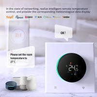 Termostato inteligente con perilla WiFi, pantalla táctil LED para calefacción de suelo, caldera eléctrica de Gas y agua, Control remoto, Alexa y Google - details 3