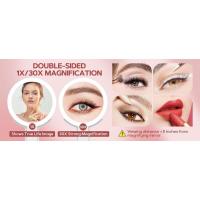 MIYADIVA Espejo iluminado, luz de aumento 30X, brillo ajustable, asa colgante y de mano, espejo de maquillaje portátil - details 3