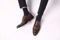 2025 zapatos de vestir de cuero de los hombres de la oficina de productos brasileños vendedores calientes del diseñador - details 2