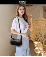 Nuevo estilo genuino para mujer, bolso cruzado de cuero suave a la moda, bolso de almohada de piel de vaca de primera capa - details 1