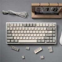 Retro Japanese Katakancaps Gray White 144 Keys Cherry Profile Keycaps Side Engraved PBT Sublimation For nical Keyboard - details 2