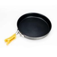 Aleación de aluminio de tamaño mediano antiadherente con mango plegable, muy adecuado para acampar al aire libre, tamaño pequeño, fácil de transportar, acampar - details 0