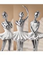 Figura de Ballet, adorno artesanal de resina, escultura de danza dorada, decoración conmemorativa, trofeo de regalo - details 2