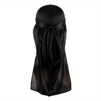 Gorro de seda Durag para hombre, Bandana sedosa Du Rag Doo Rag, gorro con ondas de cola larga - details 4