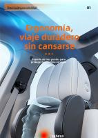 Almohada cervical para coche de 3 ejes |   Ganchos Dobles + Memoria Ortopédica |   Soporte Lumbar Ajustable |   Diseño Lateral para Dormir |   Universal para todos los coches |   Miravia España" - details 21