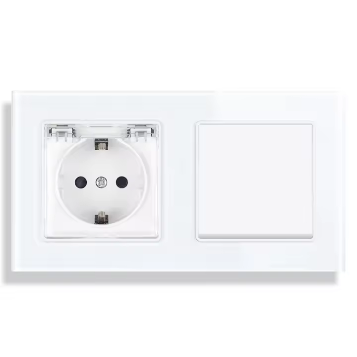 SRAN-Enchufes Eléctricos con Cubierta Impermeable Interruptor de Luz con 1 Entrada, 1 o 2 Vías, 16A, 110-250V Hecho en China - 1