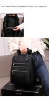Vento Marea-mochila informal de viaje para mujer, bolso de hombro impermeable de gran capacidad, Oxford, monedero negro, 2020 - details 11