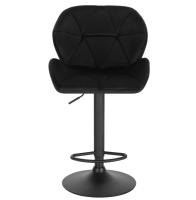 Silla de Bar de Terciopelo Ajustable con Vólante Base de Pie de Acero con Levantamiento de Gas para Desayuno y Comedor - details 7