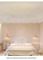 Lámpara colgante para cabecera, arte creativo con personalidad, candelabro de casa de estilo crema moderno Simple, dormitorio, seta, habitación de Hotel nórdica, Bar - details 10