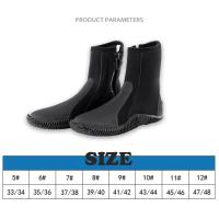 5MM Neoprene Scuba Diving Boots Water Shoes Winter Cold Proof High Upper Warm Fins Spearfishing Shoes - details 0