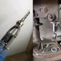 Abrazadera ajustable, taladro de orificio cuadrado, soporte fijo, adaptador de broca resistente portátil, herramientas de carpintería con 4 Uds. De taladro de orificio cuadrado - details 4