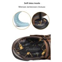 Zapatos Informales De Piel Auténtica Para Hombre, Sandalias Clásicas De Alta Calidad, Zapatillas Transpirables Para Caminar Al Aire Libre, Ideales Para El Verano - details 10