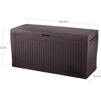 Arcón exterior Baúl de almacenamiento de resina marrón Capacidad de 270L - details 2